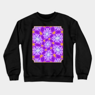 Pretty Purple Flower Pattern Crewneck Sweatshirt